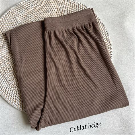 Jual Celana Kulot Premium Jumbo Bigsize Rib Knit Tebal Shopee Indonesia