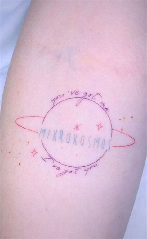 Bts Inspired Tattoo Mikrokosmos Tatuajes Coreanos Tatuajes Bonitos