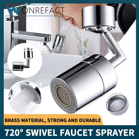 Universal 720° Degree Swivel Sink Faucet Aerator Big Angle Large Flow