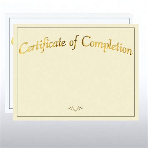 Foil Certificate Paper - Certificate of Completion – Baudville