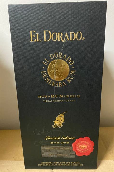 EL DORADO 1992 25years Old Limited Edition Rums Cz