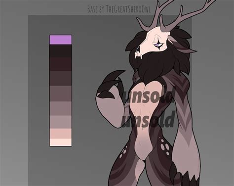 Nsfw Deer Monster Demon Wendigo Furry Adoptable Fursona Etsy