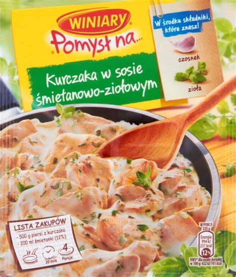 WINIARY Pomysł na Kurczaka w Sosie Śmietamowo Ziołowym 30g