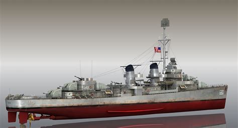 Uss Melvin Dd Fletcher 3D Model TurboSquid 1222391