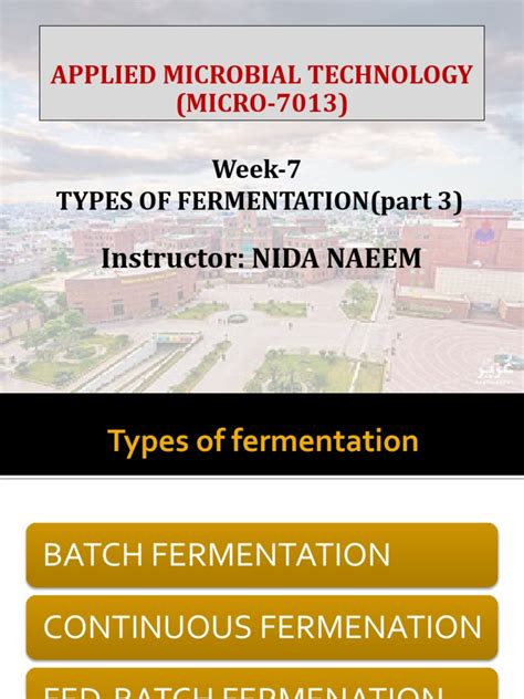 Week 7 Types Of Fermentation Part 3 Pdf Fermentation Biology