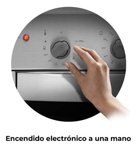 Horno A Gas Longvie H1900xf Con Grill Eléctrico De Empotrar Color Acero