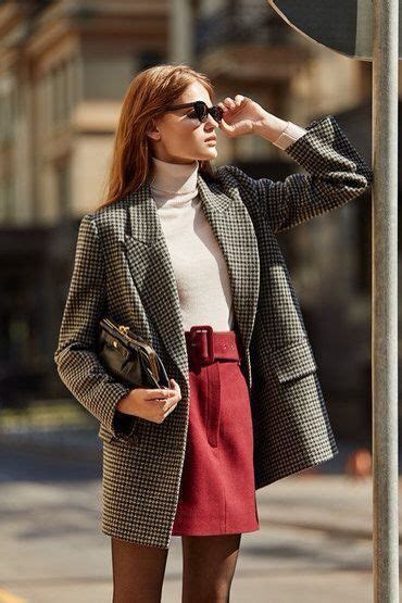 Korean Plaid Blazer Outfit Plaid Blazer Street Style Checkered