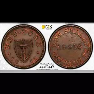 1861 65 Pvt Tokens Civil War Tokens Various Common Types PCGS MS 63