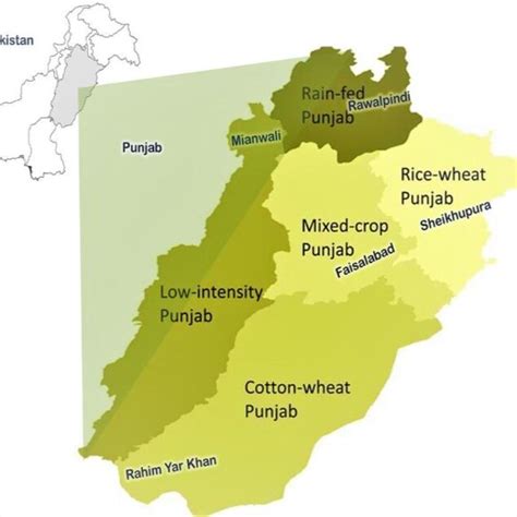 Agroecological Zones Of Punjab Province With Selected Districts