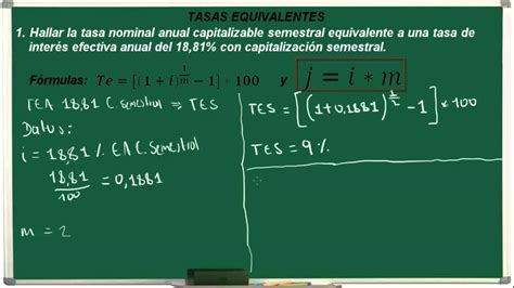 Conversión De Tasa Efectiva A Nominal Ejercicio 35 Youtube