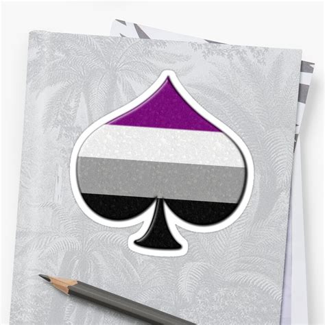 Asexual Pride Ace Symbol Stickers By Liveloudgraphic Redbubble