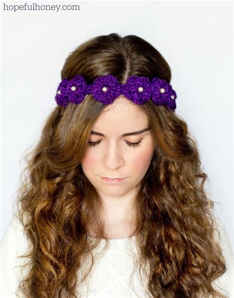 Daisy Flower Crown Crochet Pattern Hopeful Honey Crochet Headband