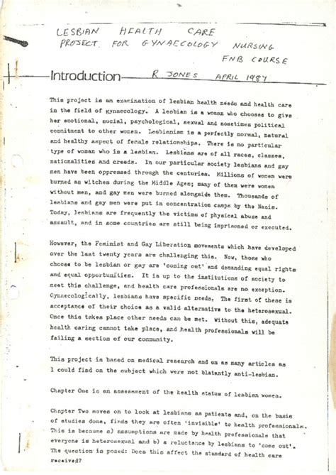 Enb Course Lesbian Health Care Cork Lgbt Archive