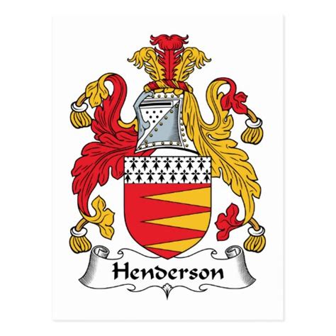 Henderson Family Crest Post Card | Zazzle