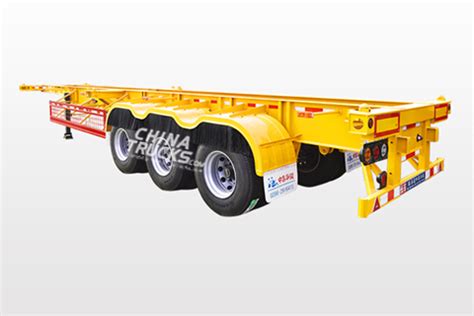 Cimc Huajun Container Transport Semi Trailer Straight Beam Skeleton