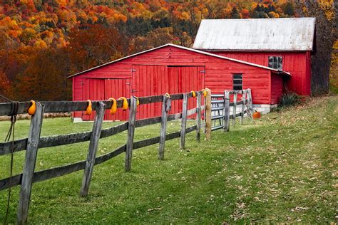 Red Barn In Autumn Photograph By Susan Candelario Fine Art America