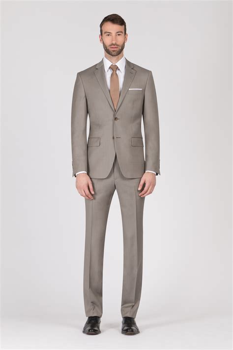 Costume Pi Ces Gris Beige Pure Laine La Maison De L Homme Costume