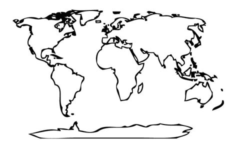 Mapa Mundi En Blanco Sketch Coloring Page