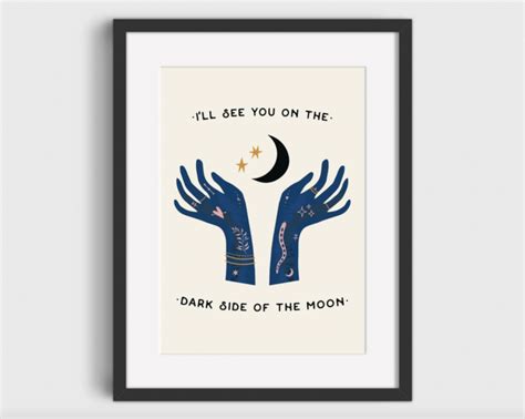 Pink Floyd Poster Ill See You On The Dark Side Of The Moon Vector