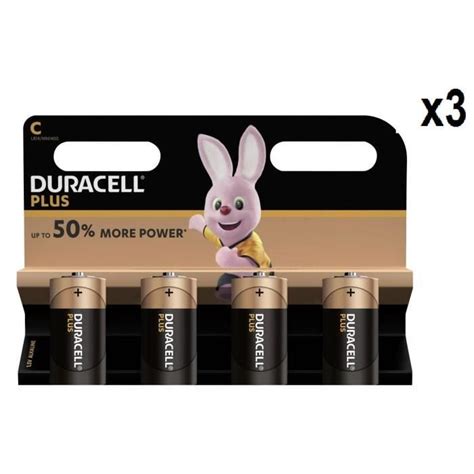 Duracell Plus Lot De 12 Piles Alcalines Type C 1 5V LR14 MN1400