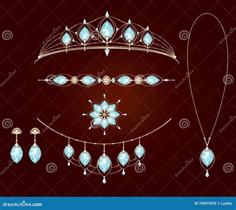 Necklace Collection Of Tiaras Stock Vector Illustration Of Baroque