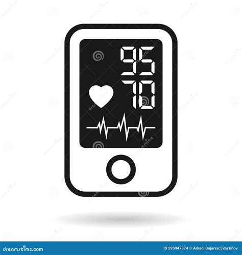 Oximeter Vector Icon Finger Pulse Monitoring Device Stock Vector
