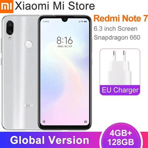 Versão global xiaomi redmi nota 7 4 gb 128 gb smartphone snapdragon 660