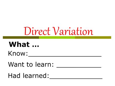 Direct Variation Grade9 Module 3 By Mr Joel Garcia Ppt