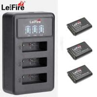 Leifire Pcs Np Bx Lithium Ion Battery With Lcd Display Triple Usb