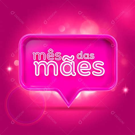 Mês Das Mães Selo 3D Para Composição PSD PNG download Designi