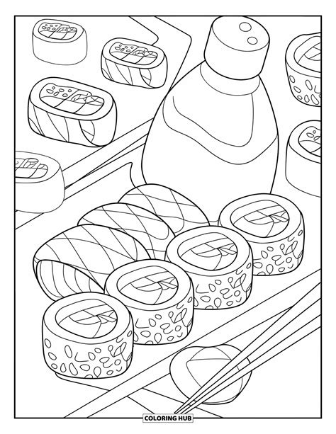Desenho De Sushi Para Colorir - 5