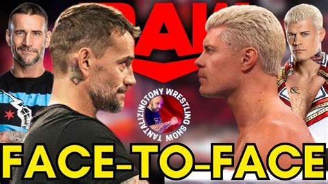 🔴cm Punk And Cody Rhodes To Go Face To Face Wwe Raw Watch Party Full