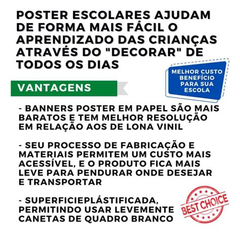 Poster Pedagógico Regras E Deveres Escolar Papel Mapa Educativo Ensino