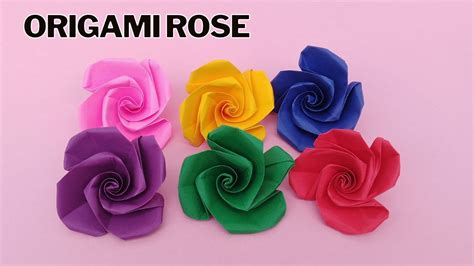 How To Make Paper Rose Flower Step By Step Twist Simple Origami Rose Easy Origami Rose