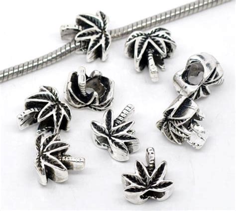 Pc Pkgs Palm Tree Beads Bulk Coconut Palm Charm Beads Large Hole