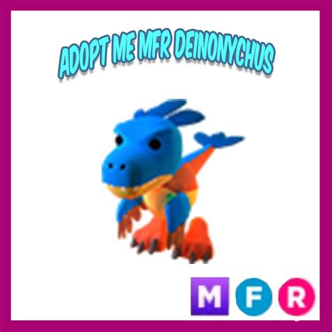 Adopt Me Mfr Deinonychus Mega Neon Fly Ride Cheapest And Etsy Finland