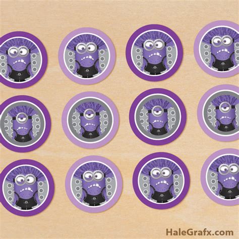 Free Printable Despicable Me 2 Evil Minion Cupcake Toppers