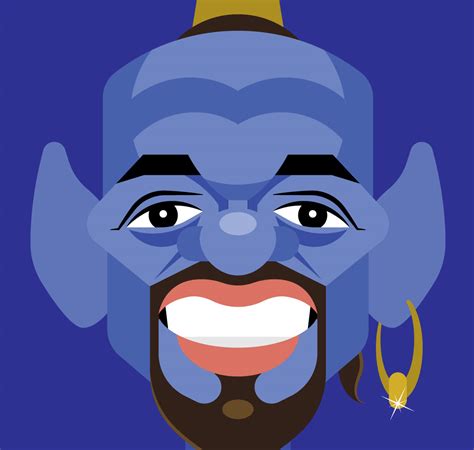 Will Smith The Genie Aladdin 2019 Vector Caricature on Behance