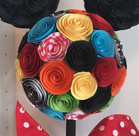 Mickey Or Minnie Mouse Topiary For Birthday Party Or Table Etsy