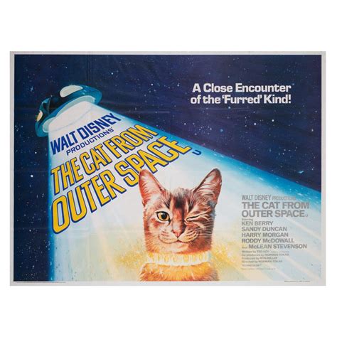 English The Cat from Outer Space Film Poster, 1978 | Chairish