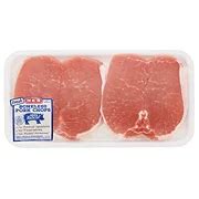 H E B Bone In Center Loin Ribeye Pork Chops Thick Cut Value Pack