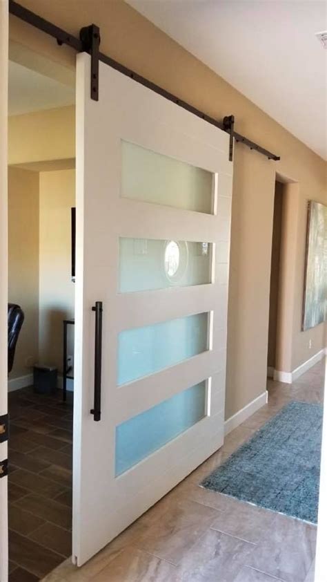 Amazing 4 Lite Barn Door With Frosted Glass Barn Door Window Barn Door In House Barn Door