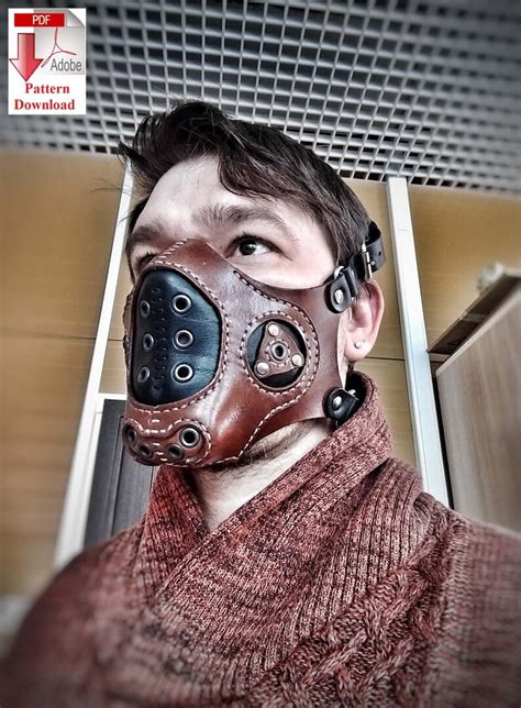 Pattern Pdf Leather Steampunkdieselpunk Mask V12 By Levit Etsy