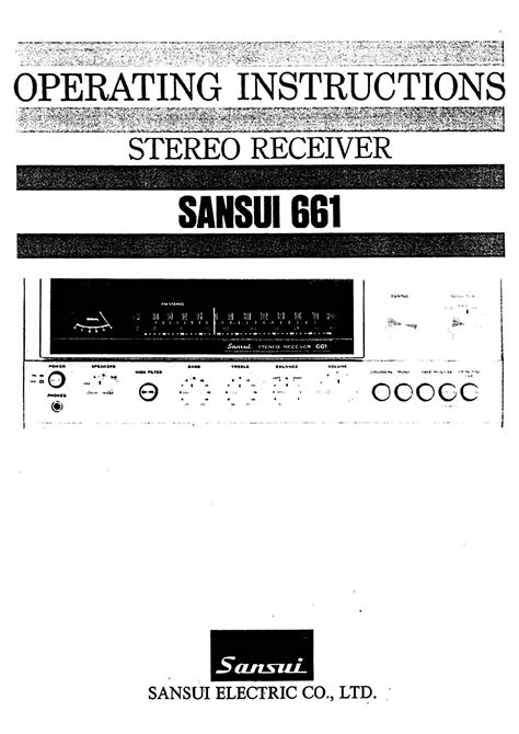 Download "Sansui 661 Owners Manual" free