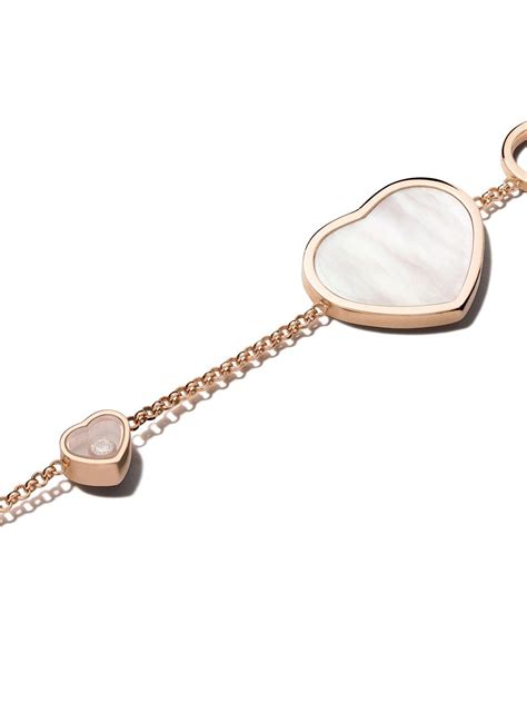 Chopard 18kt Rose Gold Happy Hearts Mother Of Pearl And Diamond