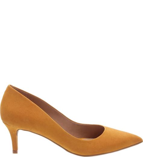 Scarpin Nobuck Salto Kitten Bella Amarelo Arezzo