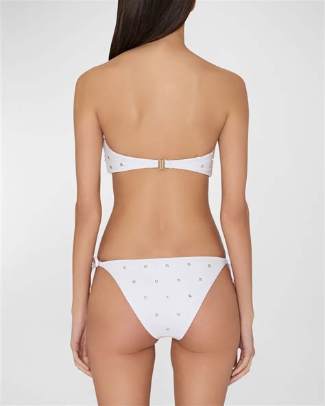Milly Cabana Diamond String Bikini Bottoms Neiman Marcus