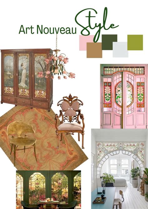 Art Nouweau Moodboard Art Nouveau Bedroom Art Nouveau Interior Art