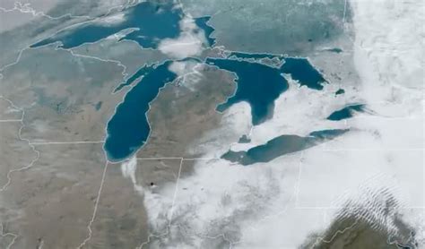 Look at this amazing satellite imagery of snow storm sweeping over Michigan