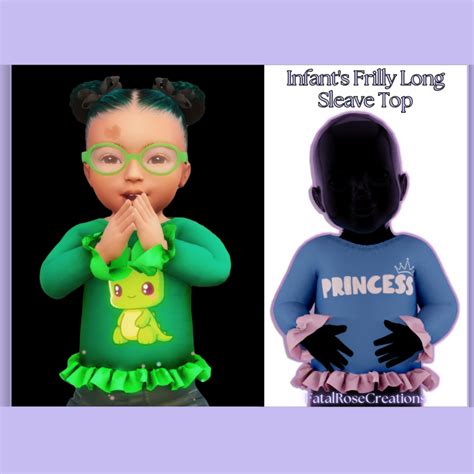 FatalRoseCreations Infant S Long Sleave Frilly Top The Sims 4 Create